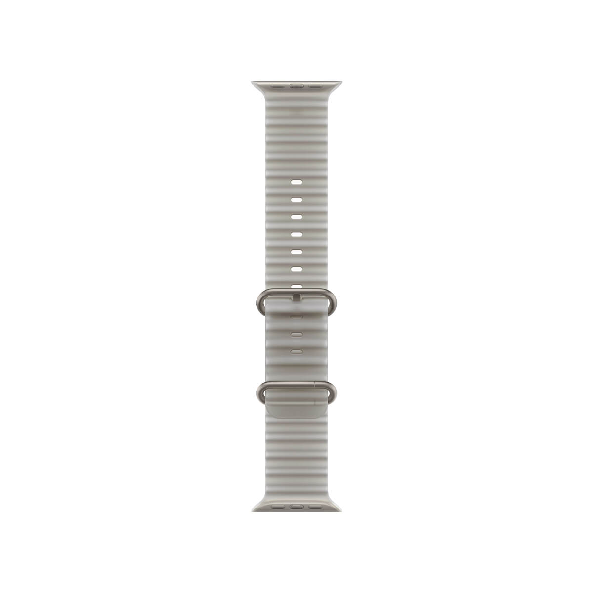 Apple Watch Ultra 4 49mm Natural Titanium Case with Translucent Grey Ocean Band
