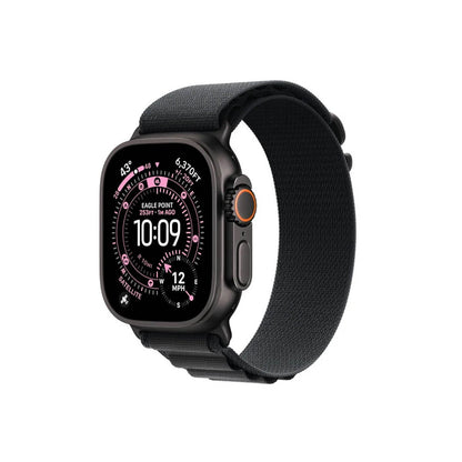 Apple Watch Ultra 3 49mm Black Titanium Case with Black Alpine Loop - M