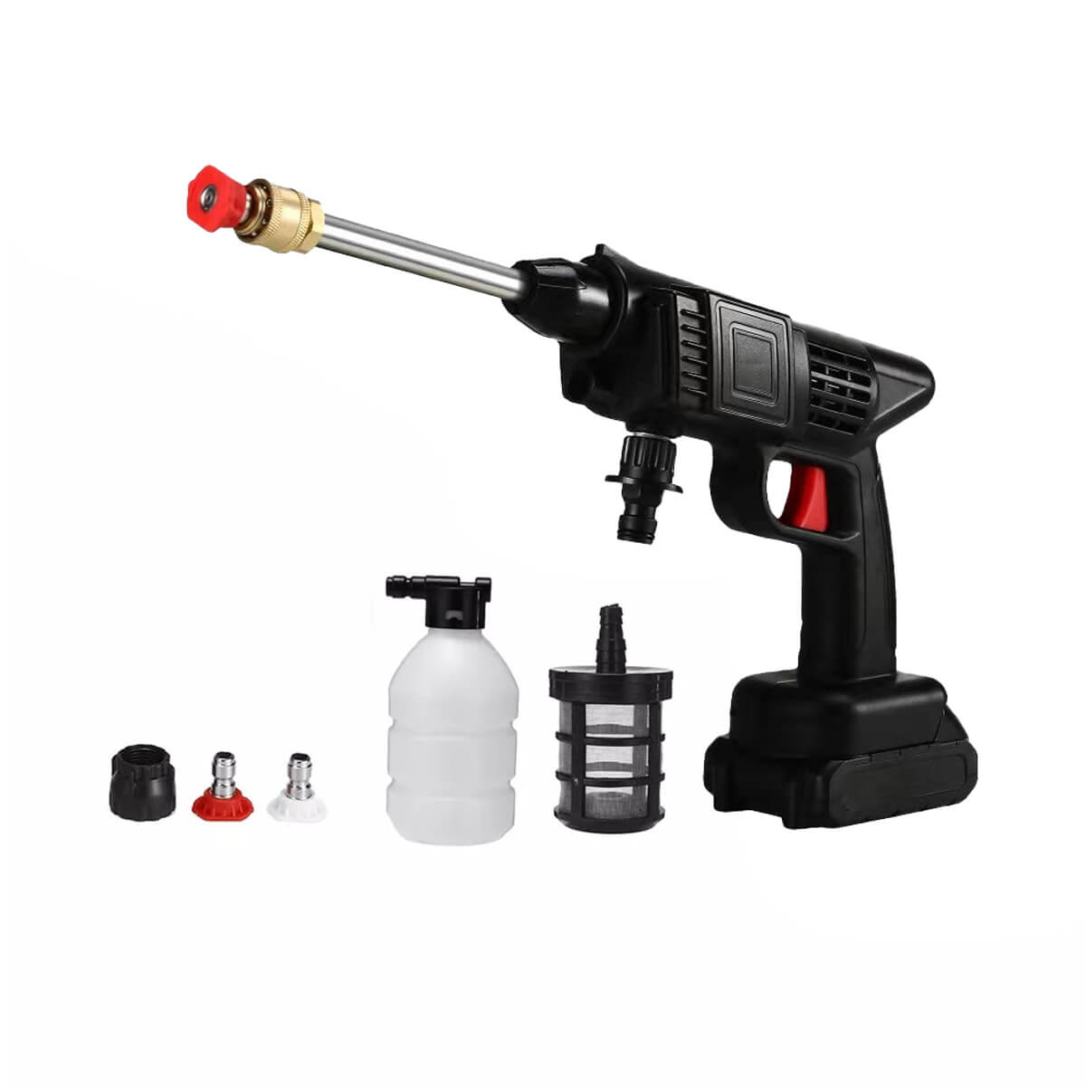 Portable Car Wash Gun with Spin Mist Sponge Combo