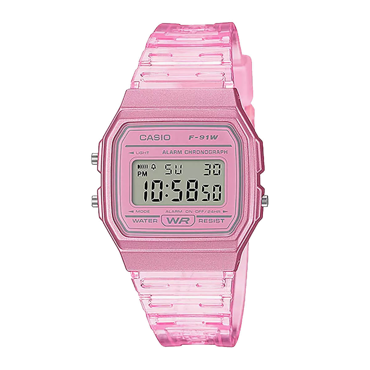 Casio Women's Pink Digital Resin Strap Watch F-91WS-4DF