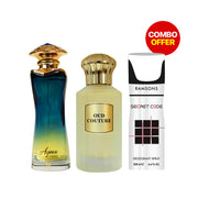 Ahmed Al Maghribi Oud Couture, Aqua Oud Combo Bundle - Secret Code Deodorant Free