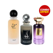 Caliph Woody Rose, Murooj, Kahani Silver Edition Perfume (3 Pcs Combo Bundle)