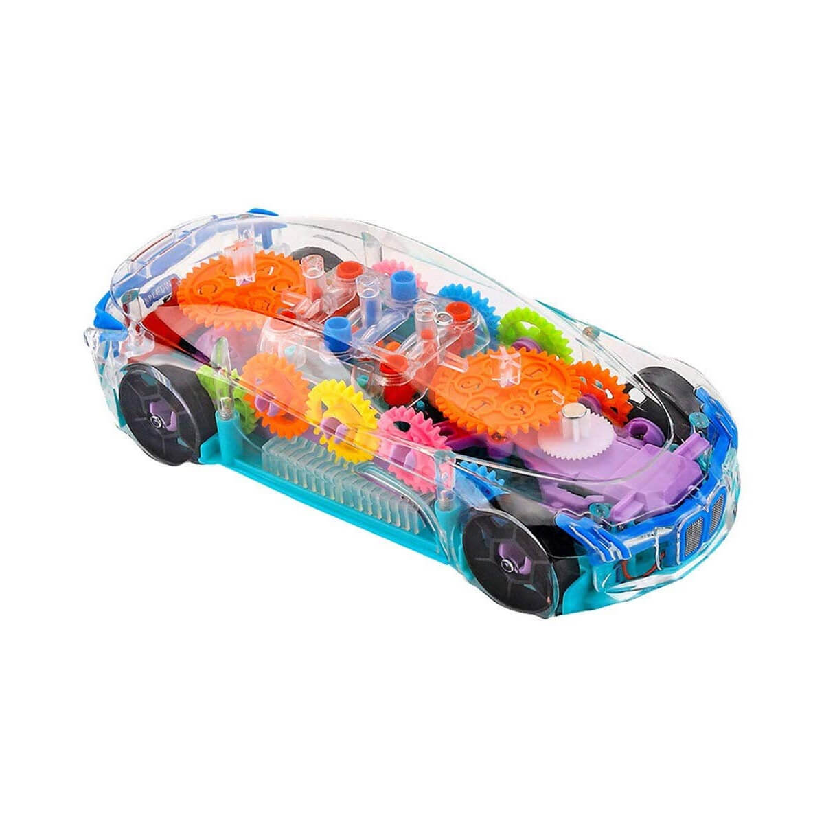 Concept Transparent Mechanical Gear Toy Musical Car