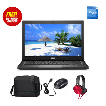 Used Dell Latitude 7280 Intel Core i5 (8GB RAM + 256GB SSD) Laptop with Bag, Mouse, MDR 450 Headphone