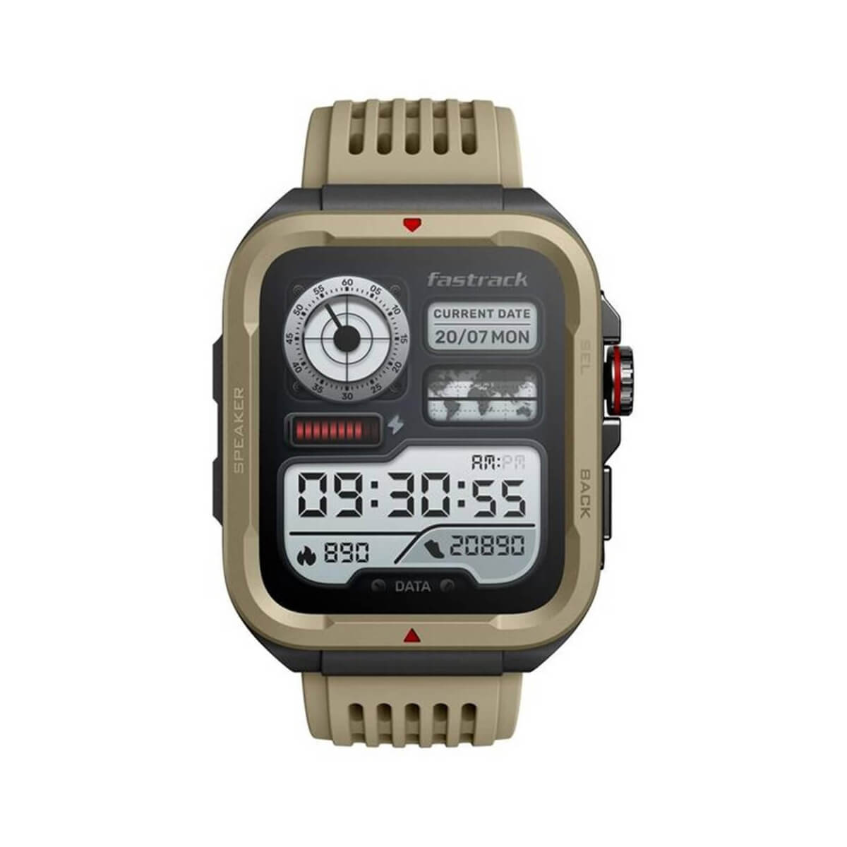 Fastrack Active Smartwatch Khaki - Web Store