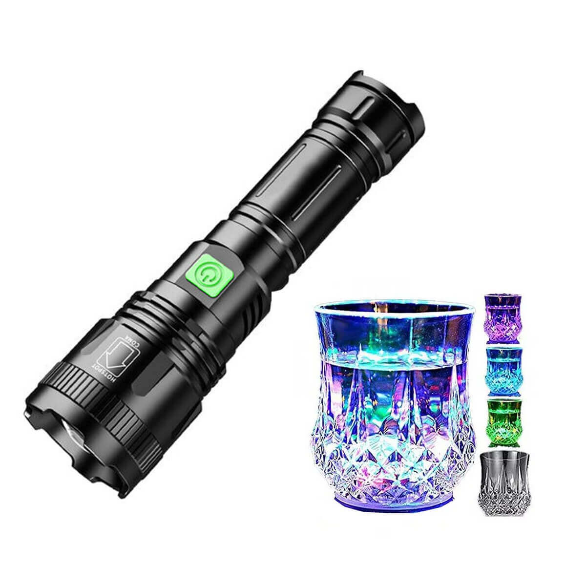 Telescopic Zoom Torch with 4 PCS Rainbow Cup Combo