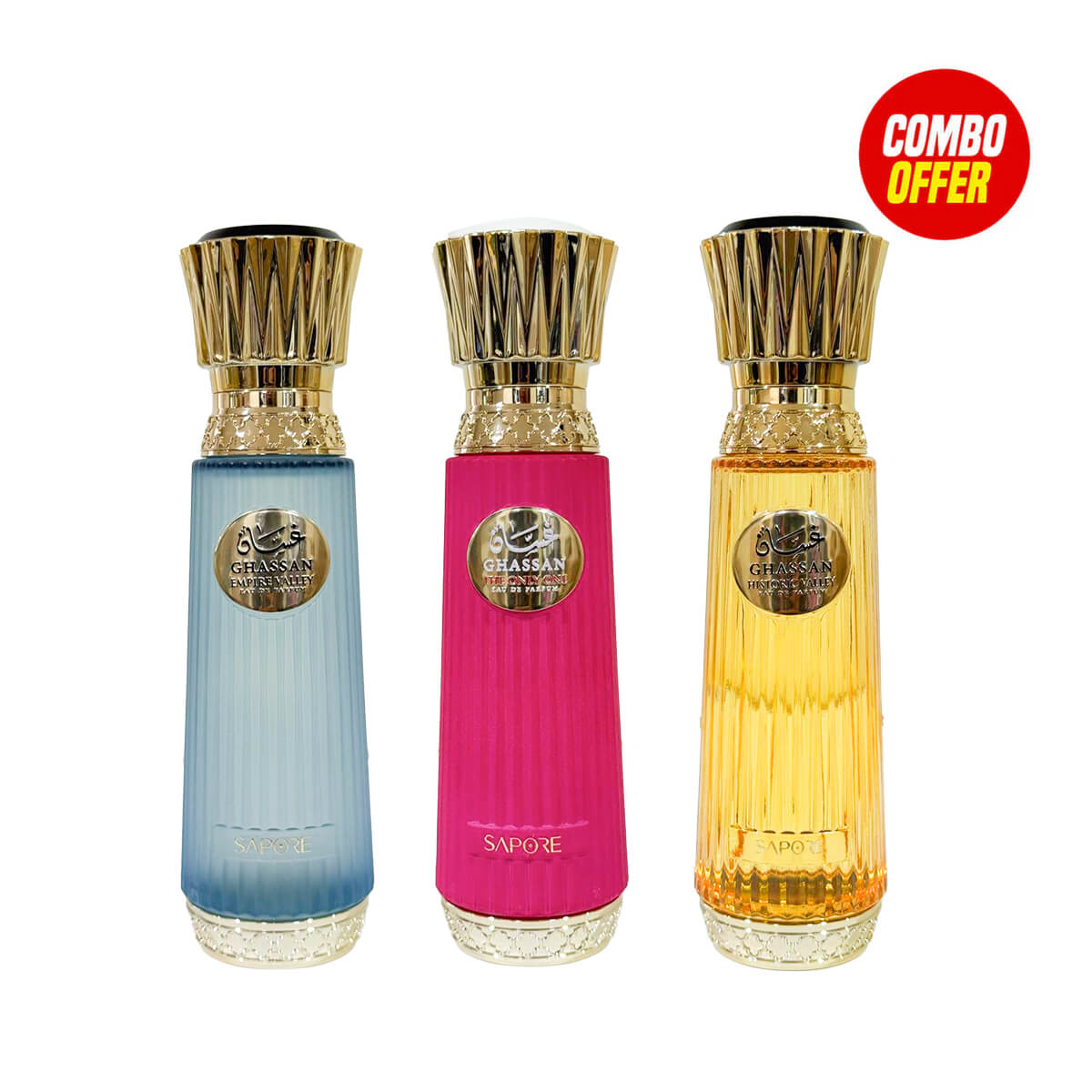 Ghassan Empire Valley, Historic Valley, The Only One Perfume 120ml (3 Pcs Combo Bundle)