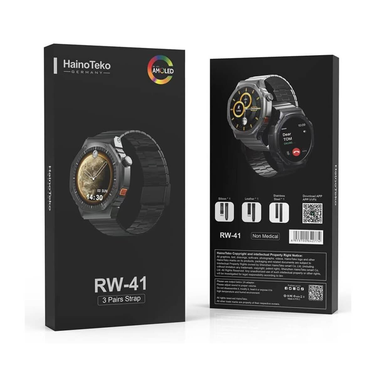 Haino Teko RW 41 Smartwatch with 3 Pairs Strap