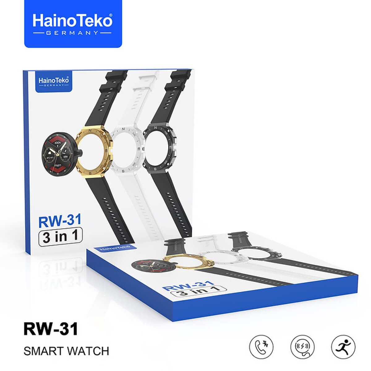 Haino Teko RW31 Smartwatch with 3 in 1 Triple Case