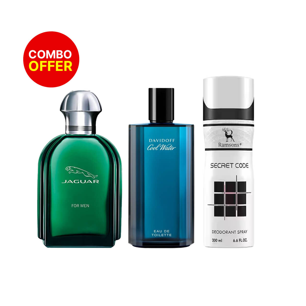 Davidoff Cool Water, Jaguar For Men, Secret Code Deodorant Free