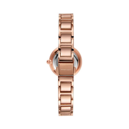 Kenneth Scott Women's Pink & Rose Gold Analog Alloy Strap Watch K22531-KCPK