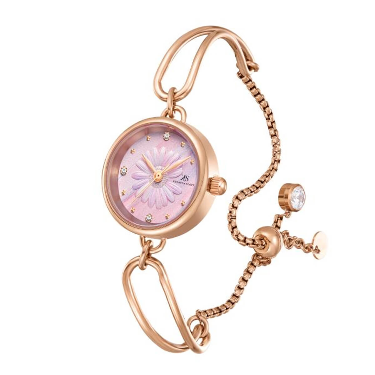 Kenneth Scott Women Pink Dial Analog Watch - K23505-RBKP