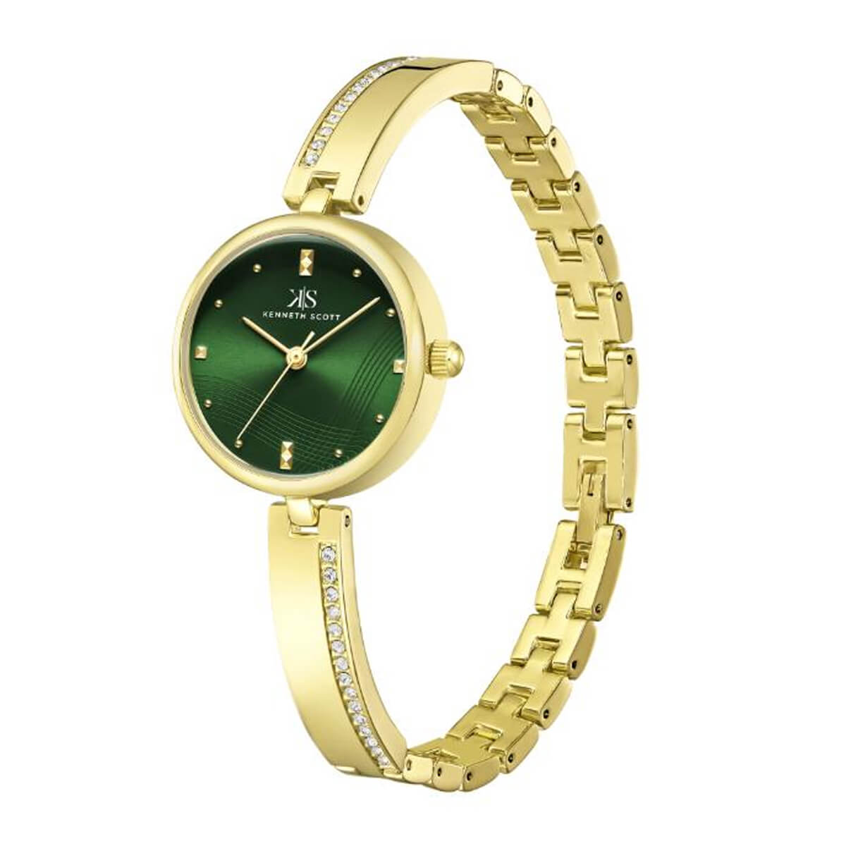 Kenneth Scott Women Green Dial Analog Watch - K23506-GBGG