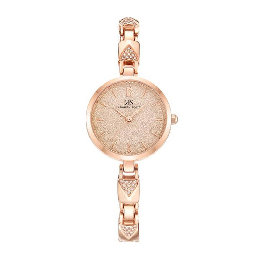 Kenneth Scott Women Rose Gold Dial Analog Watch - K23507-RBKK