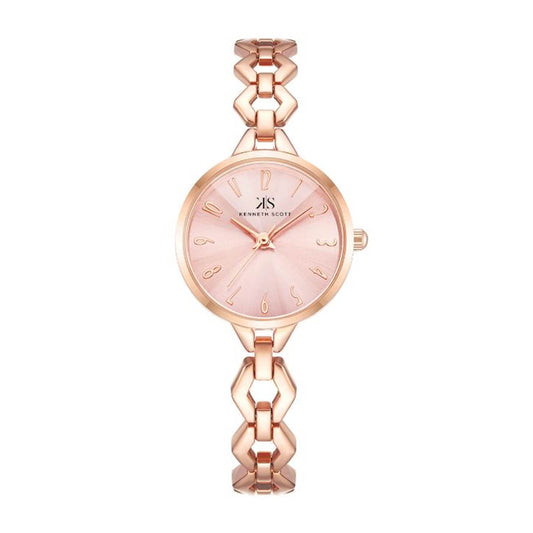 Kenneth Scott Women Pink Dial Analog Watch - K23508-RBKP