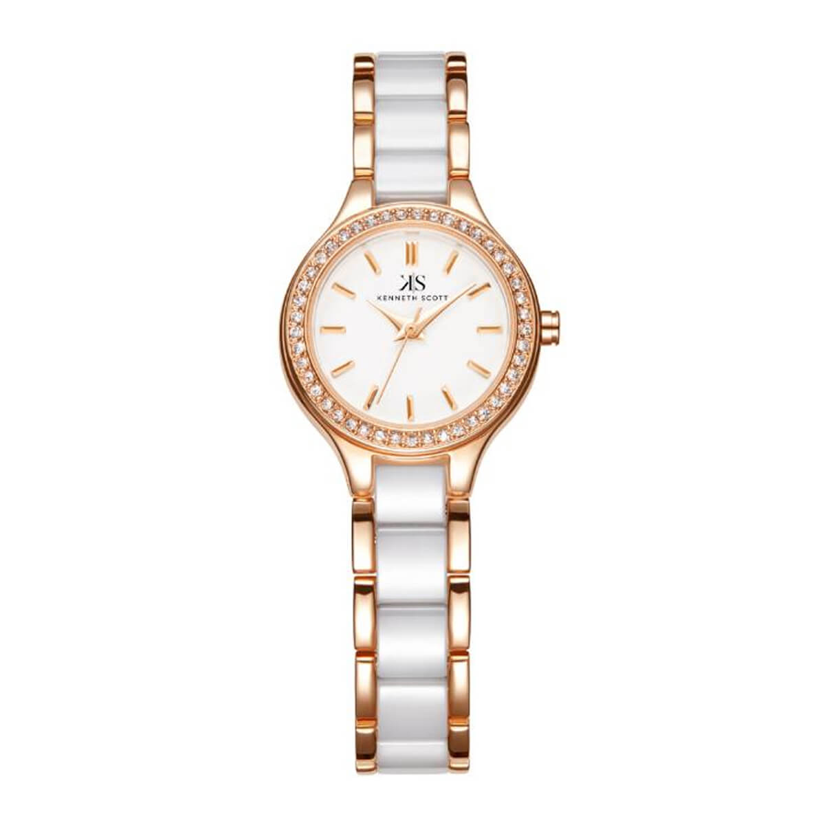 Kenneth Scott Women White Dial Analog Watch - K23509-KCWW