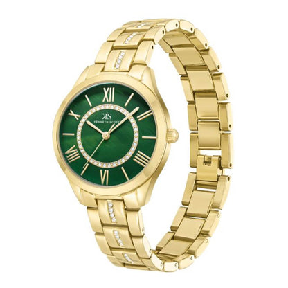 Kenneth Scott Women O.Green Dial Analog Watch - K23510-GBGH