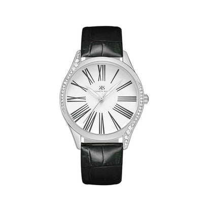 Kenneth Scott Women's White Dial Analog Watch - K23534-SLBS