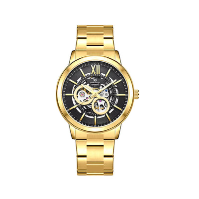 Kenneth Scott Men's Black Dial Automatic Watch - K24324-GBGB