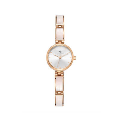 Kenneth Scott Women's Rose Gold Dial Analog Watch - K24502-RCWW