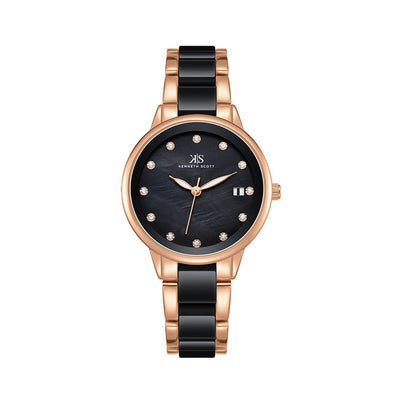 Kenneth Scott Women's Rose Gold Dial Analog Watch - K24503-RCBM