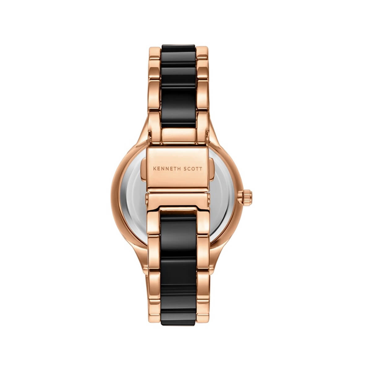 Kenneth Scott Ladies Rose Gold Dial Multi Function Watch - K24604-RCBB