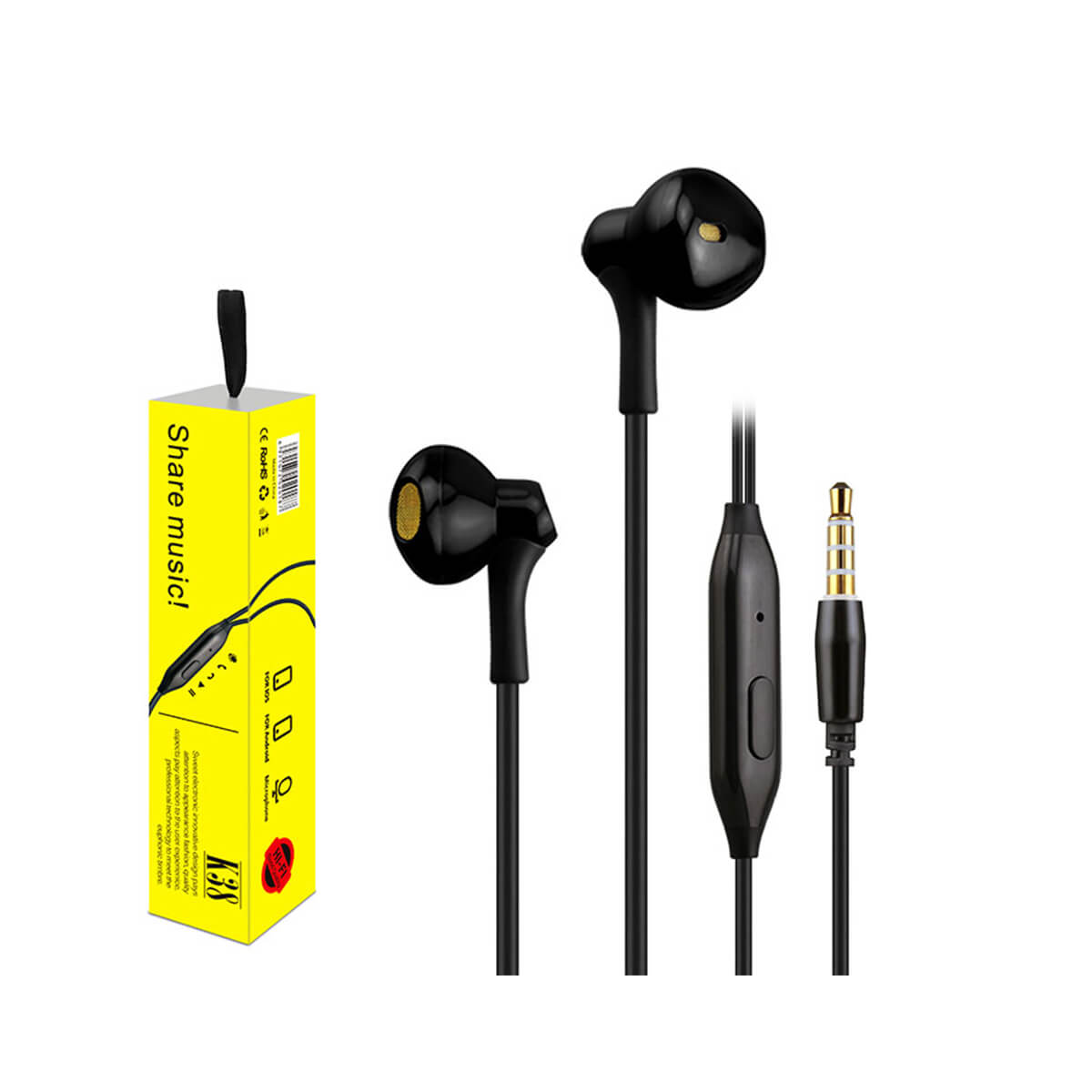 Kin K38 Stereo Wired Earphones - Web Store