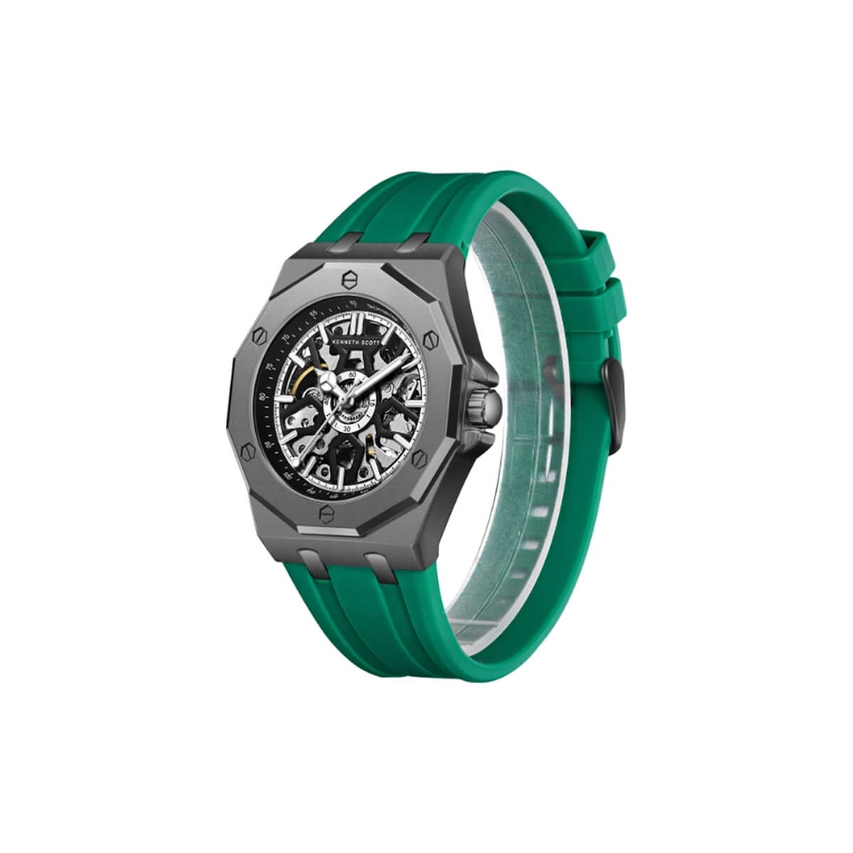 Kenneth Scott Men's Automatic Black Dial Watch - K25301-XSHB