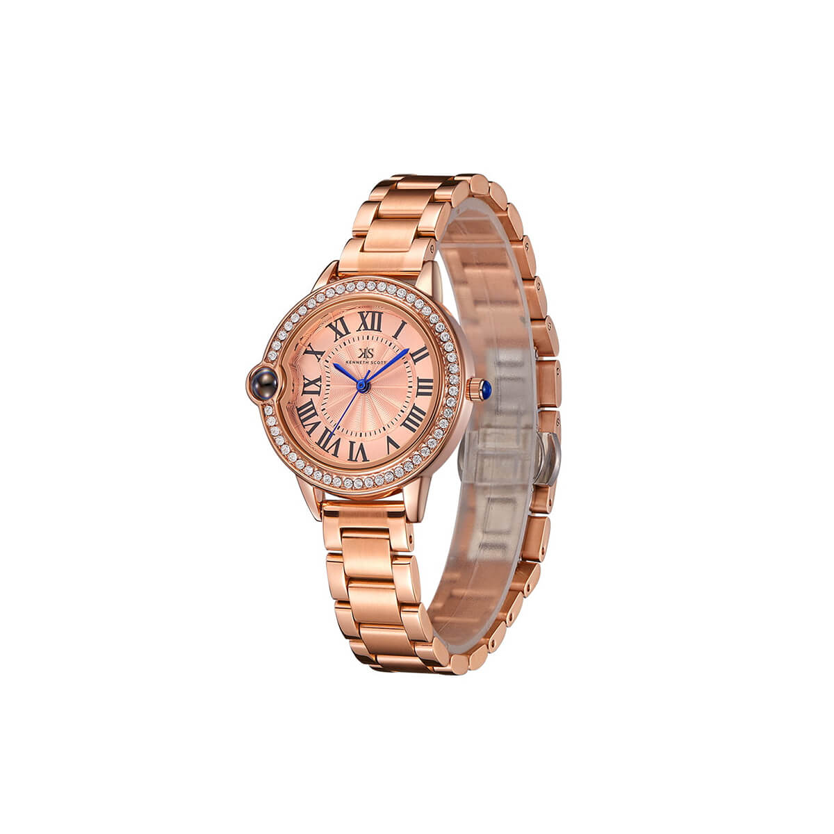 Kenneth Scott Women's Rose Gold Dial Analog Watch - K22530-RBKK