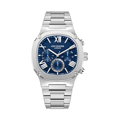 Lee Cooper Gents Multifunction Silver Case Silver Metal Band Silver Dial LC08146.330