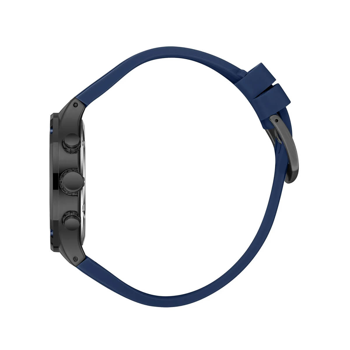 Lee Cooper Gents Multifunction Gun Case Dark Blue Silicone Band Dark Blue Dial LC08150.099