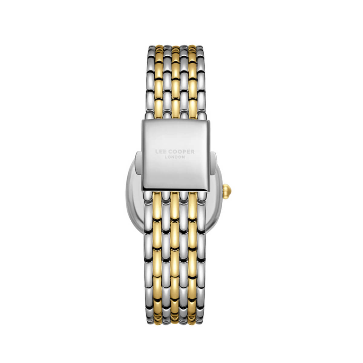 Lee Cooper Ladies 2H Function Silver Case Silver/Gold Metal Band MOP Dial LC08159.220