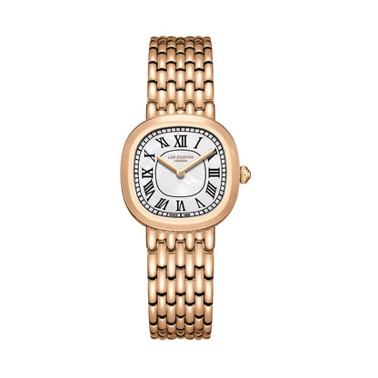 Lee Cooper Ladies 2H Function Rose Gold Case Rose Gold Metal Band MOP Dial LC08159.420