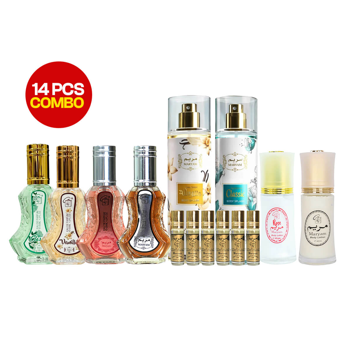 Maryam Perfume Collections (14 Pcs Combo Bundle)