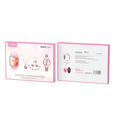 ساعة ذكية صغيرة الحجم Modio MW17 مزودة بمجوهرات ألماسية 5 في 1