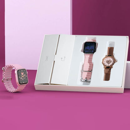 Modio MW17 Mini Smartwatch with 5 in 1 Diamond Jewellery