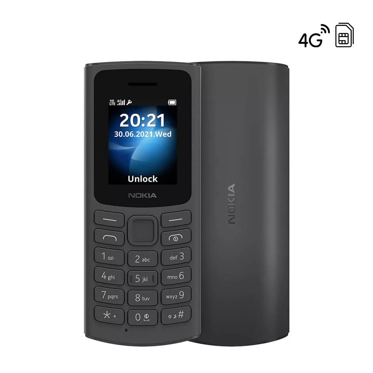 Nokia 105 Dual SIM 4G - Black