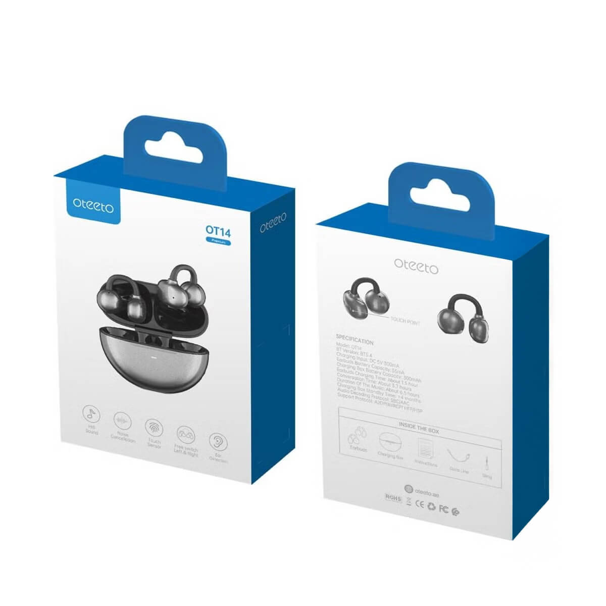 Oteeto Clip True Wireless Earbuds OT14 - Black