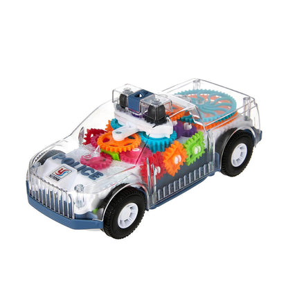 Transparent Police Gear Car Toy YJ388-70