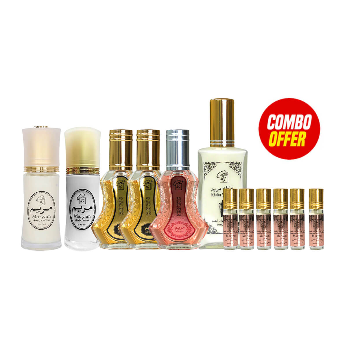 Maryam Body Lotion and Perfume Collections (12 Items Combo Bundle)