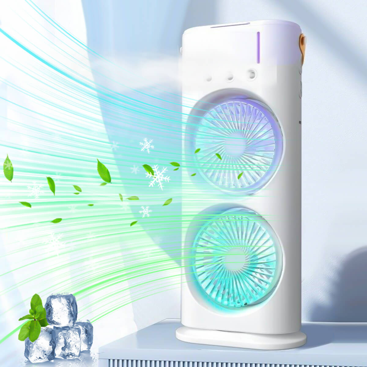 Double Ended Spray Fan with Rechargeable Battery