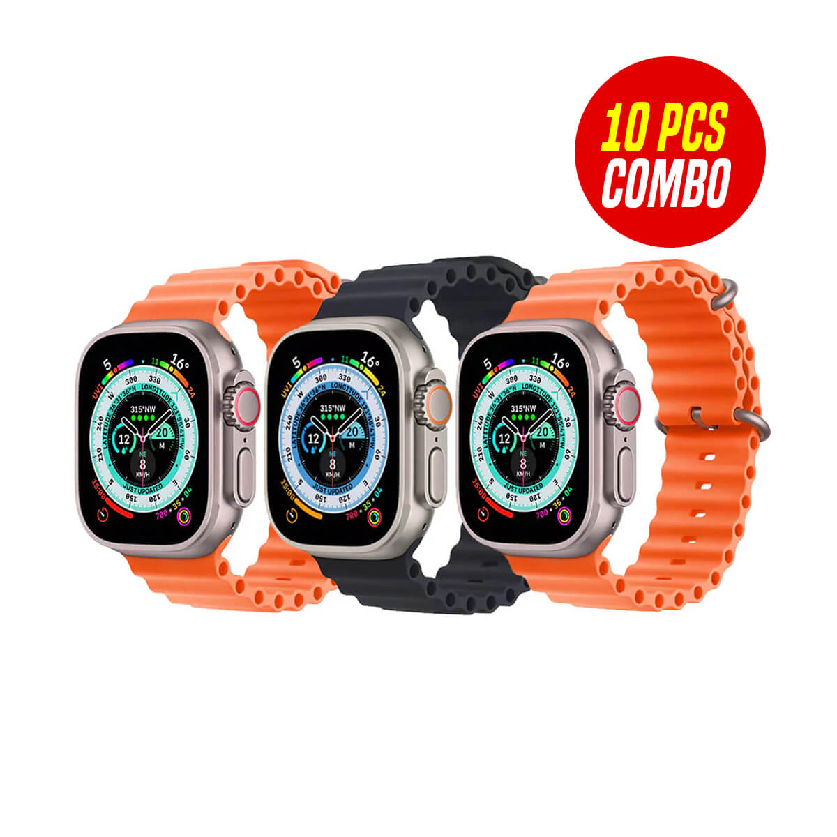 Ultra Smartwatch 10 Pcs Combo Bundle