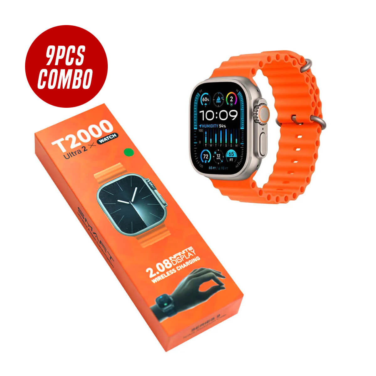 T2000 Ultra Smartwatch 9 PCS Combo Bundle