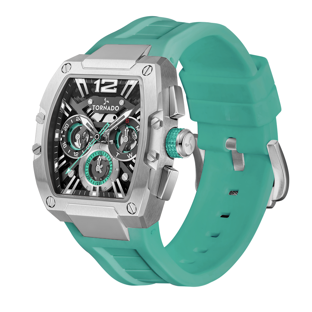 Tornado Xenith Multi Function Watch T23105-SSHB - Turquoise Black