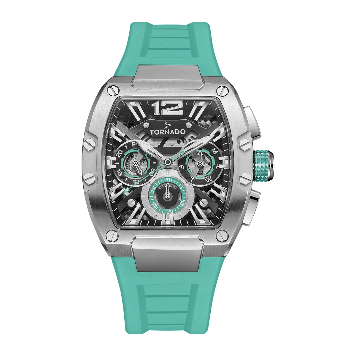 Tornado Xenith Multi Function Watch T23105-SSHB - Turquoise Black