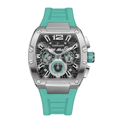 Tornado Xenith Multi Function Watch T23105-SSHB - Turquoise Black