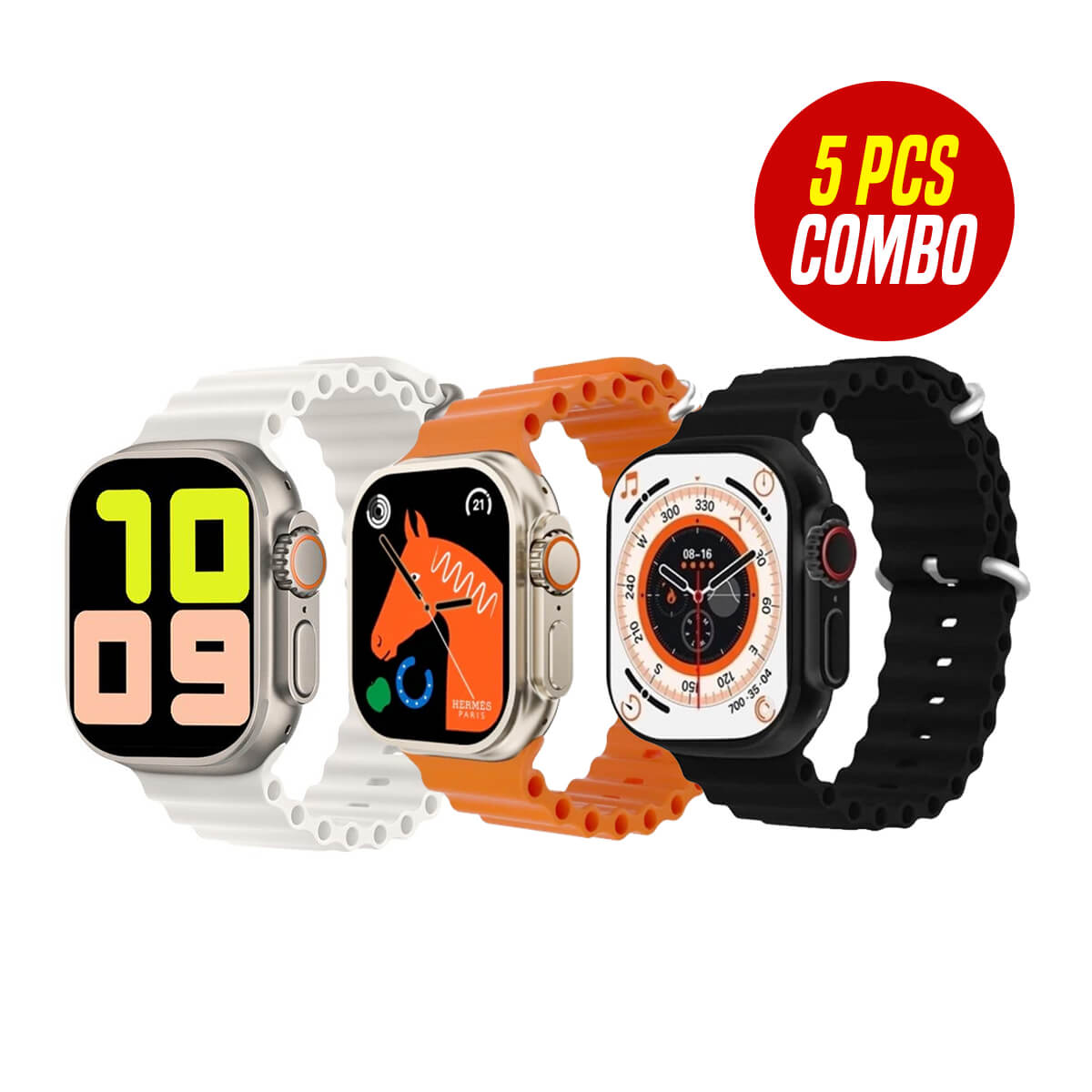 T900 Ultra 2 49mm 2.19 Infinite Display Smartwatch (5 PCS Combo)