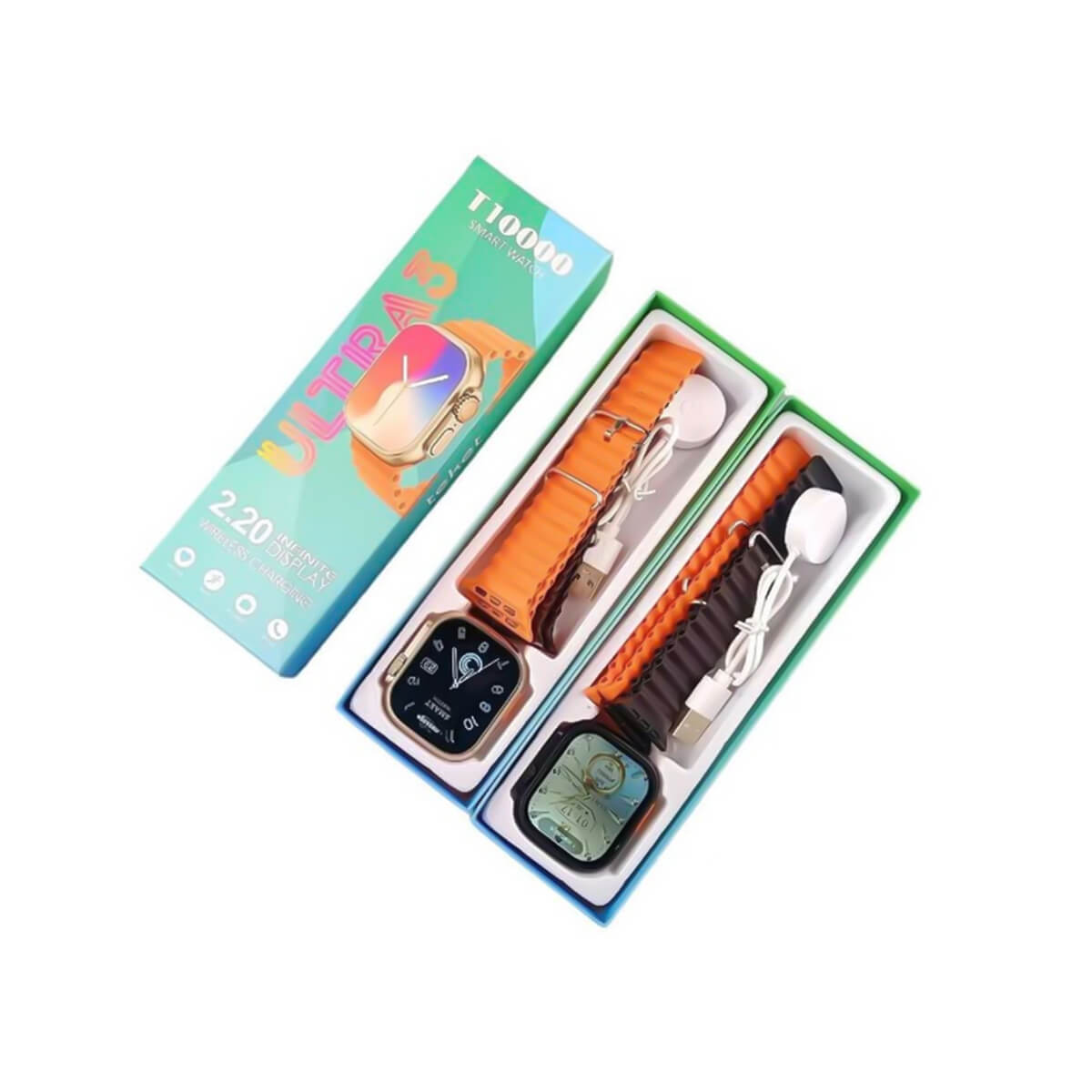 Teket T10000 Ultra 3 Smartwatch with 2 Straps