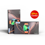 Teket Smartwatch TX33 with 3 Strap (8 Pcs Como Bundle)