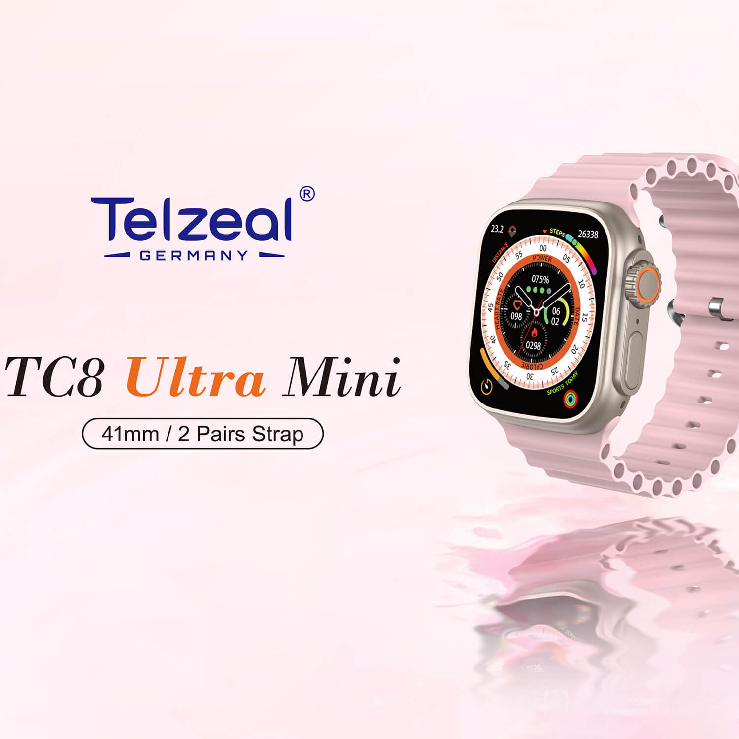 Telzeal TC8 Ultra Mini Smartwatch